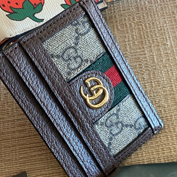 LIKE NEW Gucci Brown GG Card Holder Wallet - Picture 6 of 8